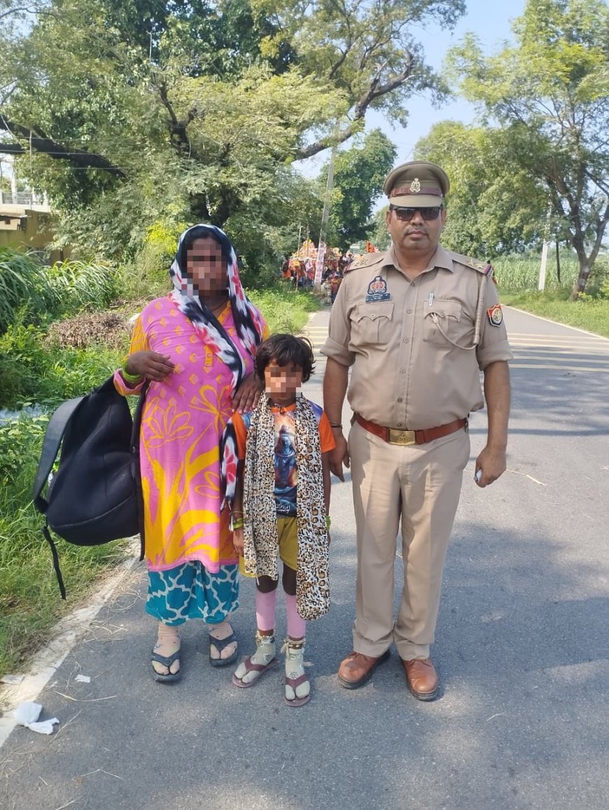 कांवड़ यात्रा में माता-पिता से बिछड़ी 10 वर्षीय बालिका को पुलिस ने सकुशल बरामद किया