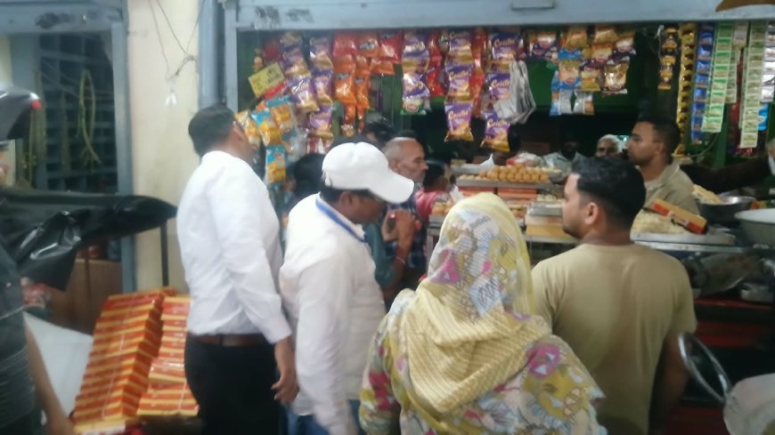 नहटौर में खाद्य सुरक्षा विभाग की छापेमारी, खराब रसगुल्ले कराए नष्ट