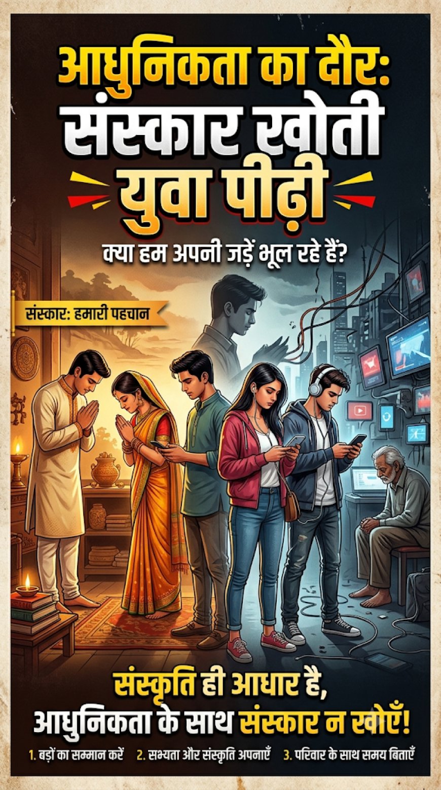 आधुनिकता की दौड़ और सनातन परंपरा से दूर होती युवा पीढ़ी