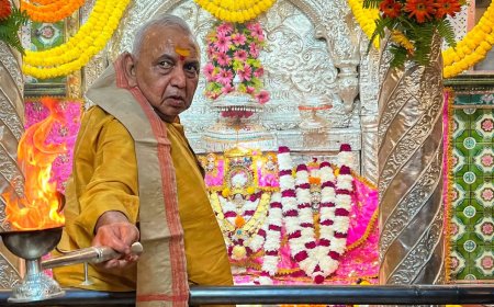 सिंह पर सवार अष्टभुजा धारण कर कूष्माण्डा स्वरुप में* 